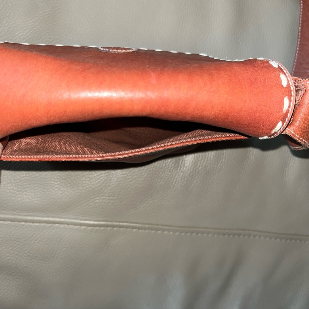 2 Leather Purses/ JG Hook & Unbranded Crossbody caramel/ brown flap over Vintage - Picture 7 of 16